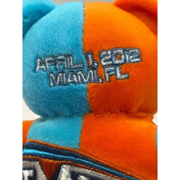 Wrestlemania XXVIII John Cena The Rock Beanie Bear 2012 Blue Orange - Picture 7 of 10